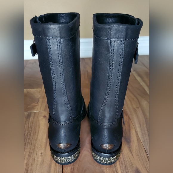 Jimmy Choo Brushed Suede Combat Boots with Crystals, Size 36½ - Picture 7 of 11